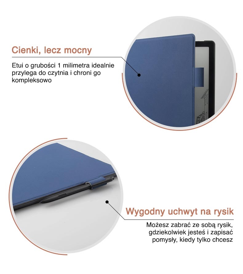Etui do czytnika Onyx Boox Nova 2 w kolorze szarym